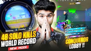 48 SOLO KILLS IN CONQUEROR LOBBY  WORLD RECORD BY GODL LoLzZz  BGMI HIGHLIGHT [upl. by Eimile]