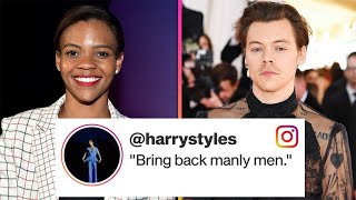 Harry Styles CLAPS BACK at Candace Owens After Dissing Him For Wearing a Ball Gown [upl. by Dart]