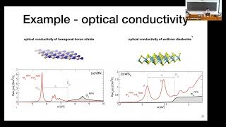 Wannierisation of Charge and Current vertices in the GWBSE method applied to quasi2D crystals [upl. by Mufi]