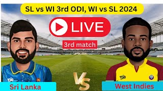 Sri Lanka vs West Indies 3rd ODI  Live Cricket Score Commentary  Live Cricket Match today [upl. by Darian955]