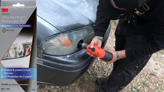 3M Ultra Headlight Restoration Kit In Action [upl. by Melentha]