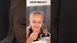 COPOTIN SEMUA GIGI⁉️ family funny baby prank love violin music cover musician singer [upl. by Ardnoek]