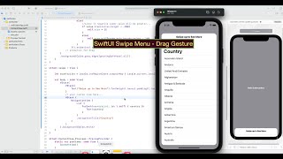 SwiftUI Swipe Menu  Drag Gesture [upl. by Myles361]