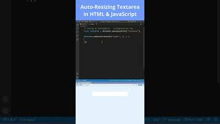 Create AutoResizing Textarea in JavaScript [upl. by Anelat]