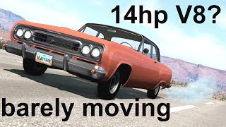 The Most Underpowered V8 Car Ever BeamNG Drive [upl. by Kelcie275]