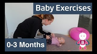 Baby Exercises and Activities 03 months  Arm to leg movements  Baby Development [upl. by Manvell]