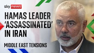 Hamas political leader Ismail Haniyeh killed in Iran [upl. by Rebmyk]