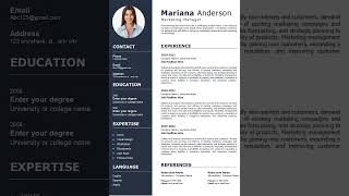 simple and modern cv template  create cv for free [upl. by Nazler]