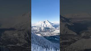 Snowy Mountain Views in Banff snow snowfall mountains banff [upl. by Bathsheba622]