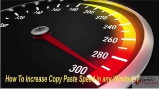 How to increase copy paste speed in any Windows [upl. by Nnaid]