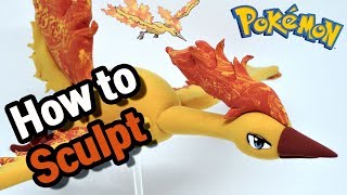 Making Moltres FireFlying Legendary Pokémon in Clay [upl. by Yarak]