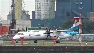 2 hours of plane spotting at London City Airport 24619 [upl. by Maxa]