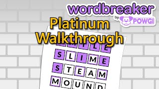 Wordbreaker By POWGI Platinum Walkthrough [upl. by Galen311]