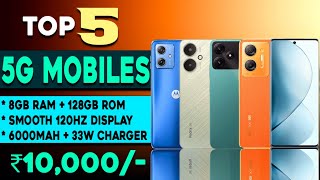 Top 5 Best 5G Smartphone Under 10000 in 2024  8GB128GB 120hZ Display Best 5G phone under 10000 [upl. by Anerhs881]