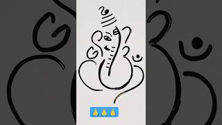 Ganpati ji lining drawing ♥️shortsfeed shortvideo ganpatidrawing [upl. by Yelrebma915]