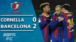 Barcelona MISS 2 PENALTIES but beat Cornella in extra time to advance  Copa del Rey Highlights [upl. by Sill]