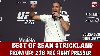 The Best Of Sean Strickland at UFC 276 Press Conference Highlights [upl. by Alrac]