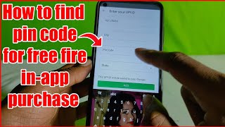 How to find Pin Code for Free Fire inapp purchase time [upl. by Mozart]