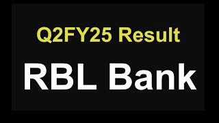 RBL Bank Q2 results 2024  RBL Bank share latest news  RBL Bank Q2FY25 Results [upl. by Ailekahs]