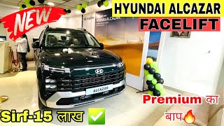 New 2024 Alcazar Facelift❤️Top Model ReviewPremium Features Added Price Sirf15 Lakh🔥 [upl. by Monahon384]