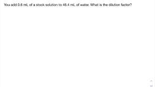 Finding the dilution factor [upl. by Laresa]