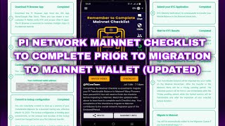 Pi Network Mainnet Checklist to Complete Prior to Mainnet Migration Updated [upl. by Griselda]