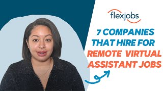 Remote Virtual Assistant Jobs 7 Companies That Hire for Work from Home Virtual Assistant Jobs [upl. by Llennoc]