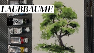 Bäume im Aquarell [upl. by Anovad]