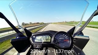 Yamaha XJ6 F Top speed 220kmh 137mph [upl. by Ynnav]