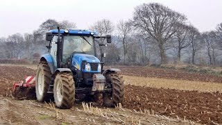 100 GoProSound New Holland T6030  Préparation des terres 2015 [upl. by Dnomse388]