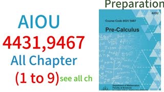 AIOU BS 4431 9467  Pre Calculus   Full Course  Chapter 3  Part 1  1 viral [upl. by Lede291]