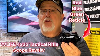 Great Amazon Fine CVLIFE 4x32 Tactical Rifle Scope Red amp Green amp Blue Illuminated Reticle Scope [upl. by Yehc913]