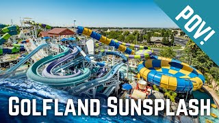 All Rides at Golfland Sunsplash Roseville California 2022 POV [upl. by Iek]