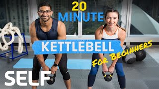 20 Minute Kettlebell Workout for Beginners  With WarmUp and CoolDown  Sweat With SELF [upl. by Coyle]