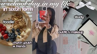 SIXTH FORMcollege vlog❄️ productive realistic day in my life [upl. by Atniuq]