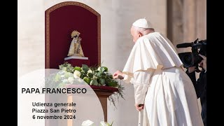 Udienza generale Papa Francesco “Preghiamo per Valencia e per la pace” [upl. by Coltin]