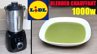 LIDL Blender chauffant SILVERCREST SSMK 1000 A1 fonction soupes potage cuisson vapeur glace pilée [upl. by Anirdnajela]