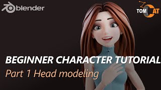 Blender Beginner Complete Character Tutorial  Part1  Modeling the Head [upl. by Acinnad209]