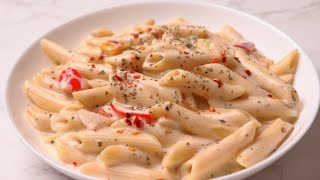 White Sauce Pasta Recipe 😋 [upl. by Doralynne446]