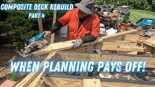 Composite Deck Rebuild Part 4  Finish Framing And Installing Deck Boards  Deck Repair [upl. by Vasiliki]