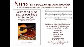 Nana from Canciones populaire españolas for flute and guitar [upl. by Fedak]