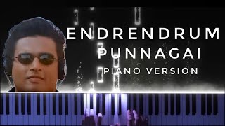 Endrendrum Punnagai Saathiya Piano Version [upl. by Tony]