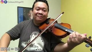 Minuet 1  Slow Practice  Suzuki Violin Book 1 [upl. by Urquhart]