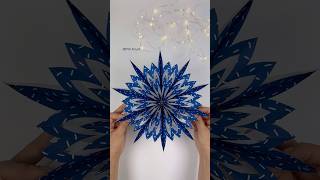 DIY 3D snowflake christmasdecor snowflakes moitoiart paperart papercraft christmasdecorations [upl. by Fraser]