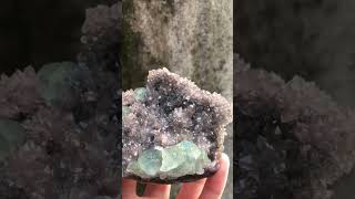 CRYSTAL QUARTZ AND GREEN FLUORITE SYMBIOSIS [upl. by Digdirb529]