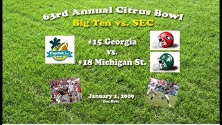 2009 Citrus Bowl Georgia v Michigan State One Hour [upl. by Ztirf386]