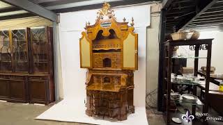 Antique Italian Venetian Burr Walnut Bureau Bookcase 19th Century [upl. by Nomelc]