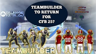 Will TeamBuilder be in EA Sports College Football  CFB 25 [upl. by Enrobialc595]