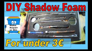 How to make a DIY Shadow foam organizer for a drawer slider shelf for less than 3€ [upl. by Ahkos]