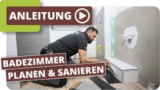 Badezimmer planen amp sanieren  Klebevinyl in der Dusche [upl. by Hadleigh]